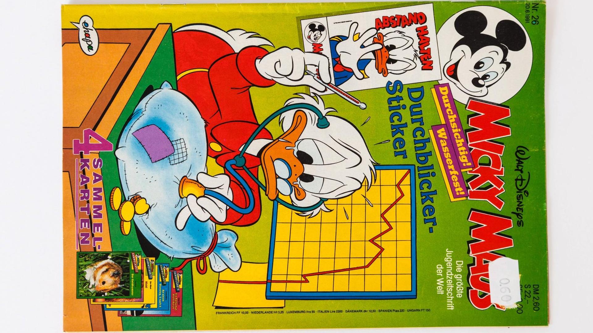 Das "Micky Maus"-Heft - hier eine Ausgabe von 1991, dem 40. Jubiläumsjahr der Comicreihe Das "Micky Maus"-Heft - hier eine Ausgabe von 1991, dem 40. Jubiläumsjahr der Comicreihe