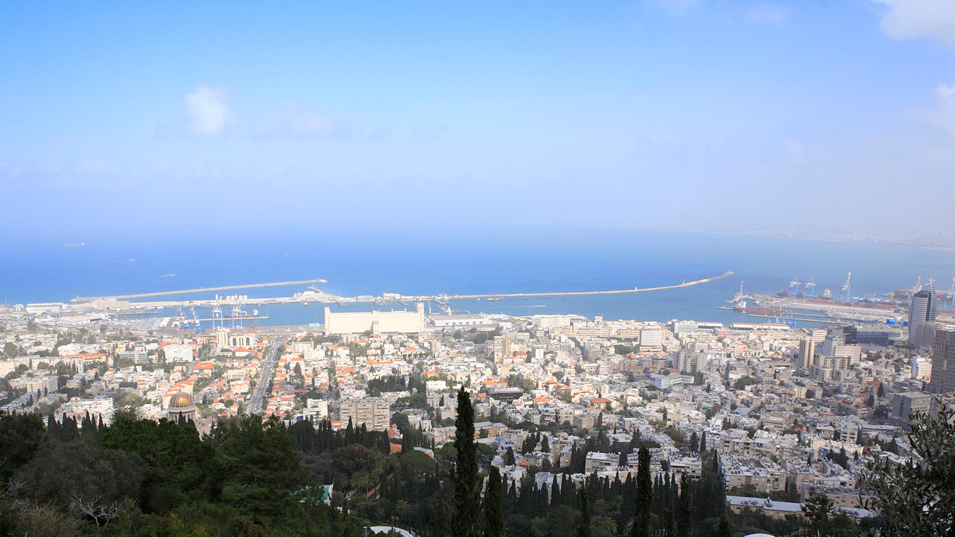 Blick auf Haifa, Israel Blick auf Haifa, Israel