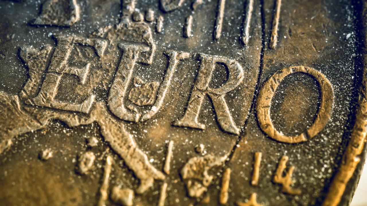 Makroaufnahme einer Ein-Euro-Münze