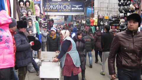 Der Dordoi-Markt in der Nähe von Bischkek, der Hauptstadt Kirgistans.