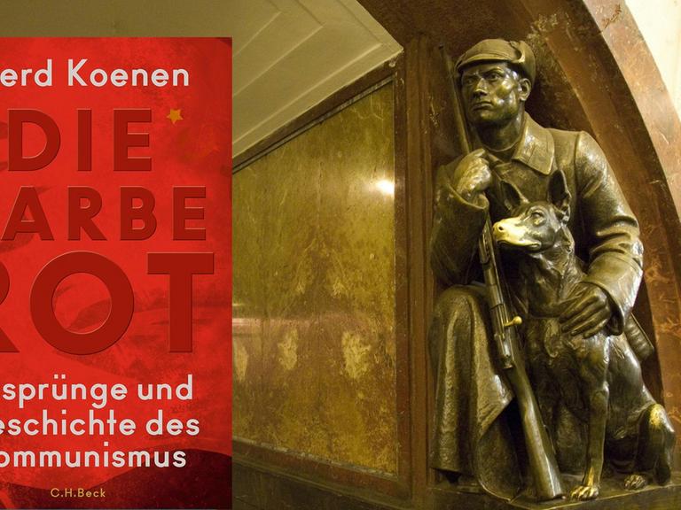 Cover von Gerd Koenen "Die Farbe Rot", Hintergrund Moskauer Metro-Station der Revolutionshelden