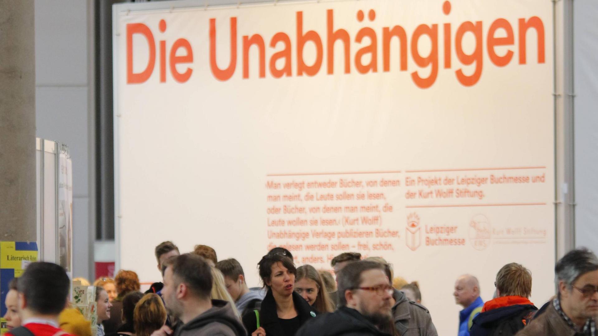 Stand der Unabhängigen Verlage auf der Leipziger Buchmesse 2018 Stand der Unabhängigen Verlage auf der Leipziger Buchmesse 2018