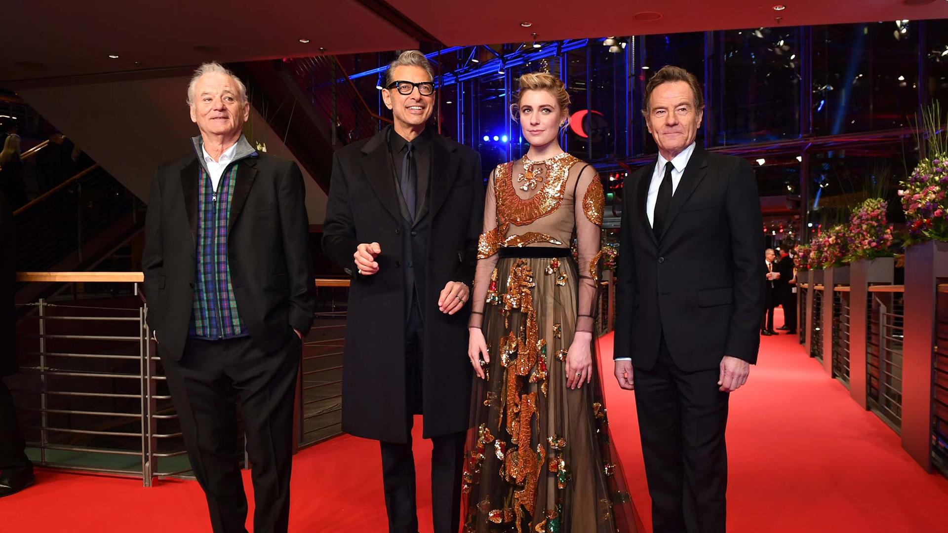 Der Film "Isle of Dogs - Ataris Reise" eröffnet die Berlinale 2018. Bill Murray, Jeff Goldblum, Greta Gerwig und Bryan Cranston liehen den animierten Figuren ihre Stimmen. (v.l.) Der Film "Isle of Dogs - Ataris Reise" eröffnet die Berlinale 2018. Bill Murray, Jeff Goldblum, Greta Gerwig und Bryan Cranston liehen den animierten Figuren ihre Stimmen. (v.l.)