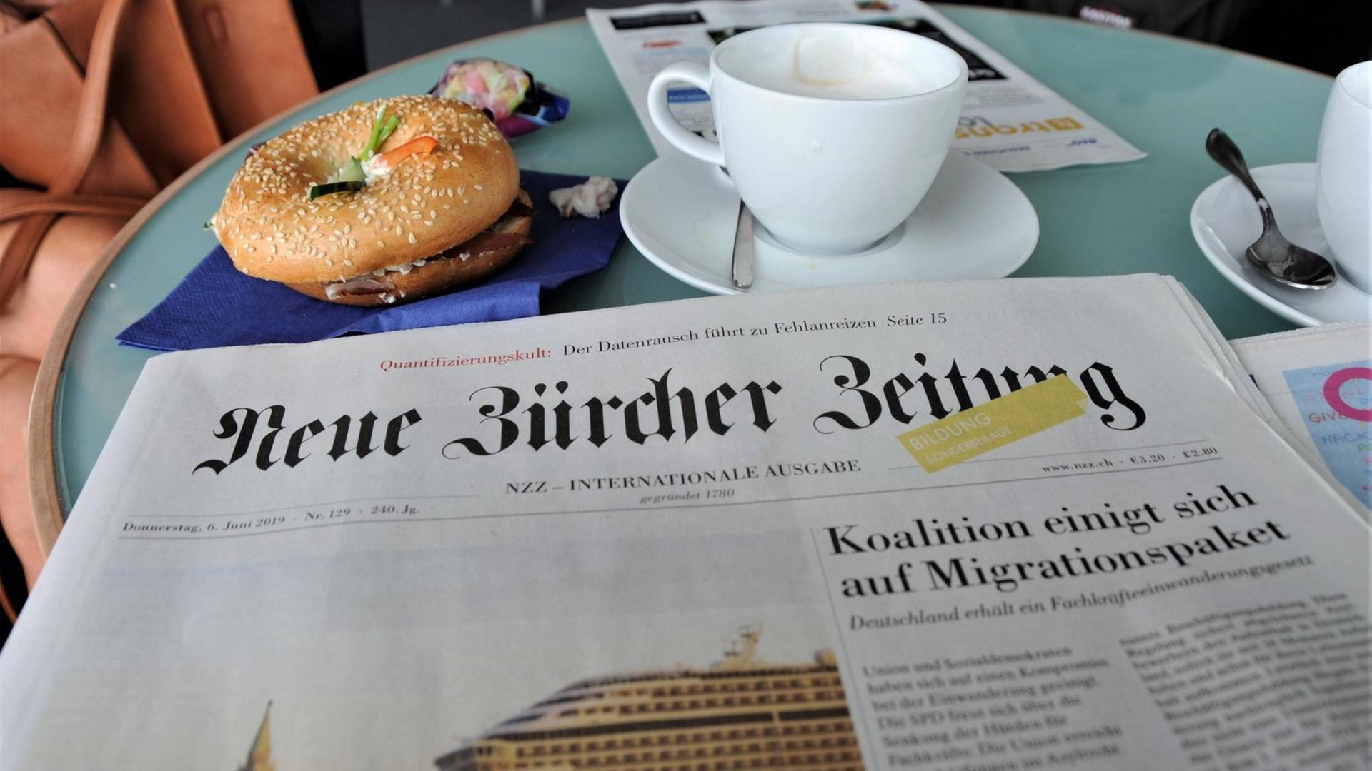 Eine "Internationale Ausgabe" der NZZ von 2019 Eine "Internationale Ausgabe" der NZZ von 2019