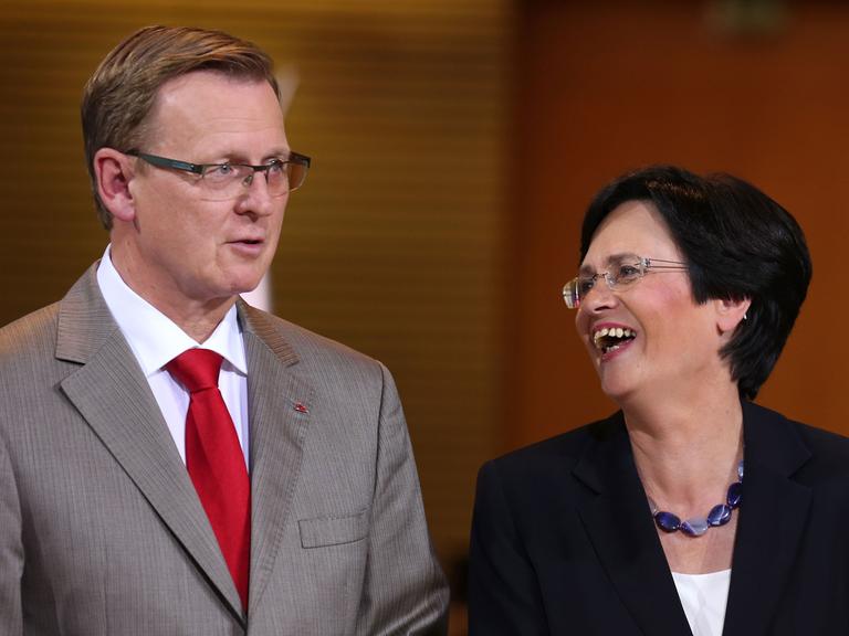 Bodo Ramelow (Linke) und Christine Lieberknecht (CDU)
