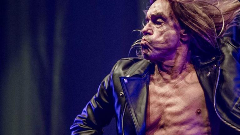 US-Sänger Iggy Pop auf der Bühne US-Sänger Iggy Pop auf der Bühne