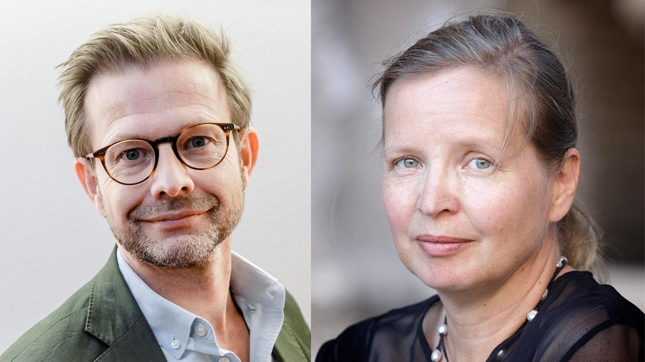 Porträts von Florian Illies und Jenny Erpenbeck. Porträts von Florian Illies und Jenny Erpenbeck.