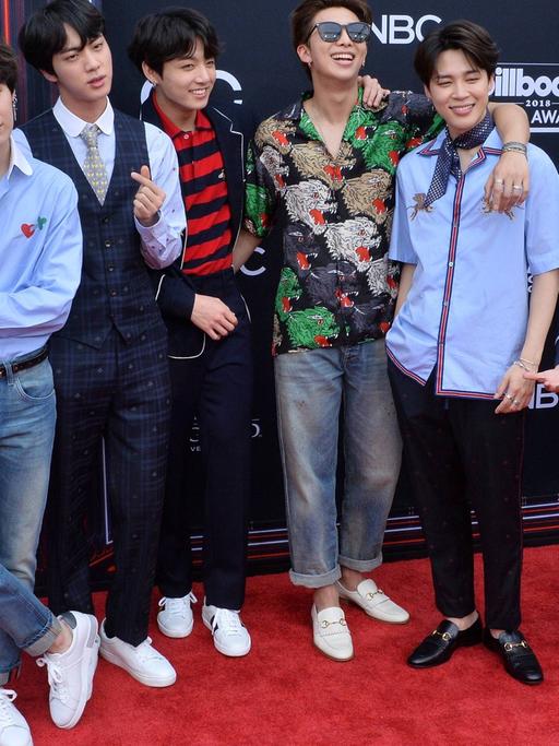 Die südkoreanische Boyband BTS bei den 2018 Billboard Music Awards in Las Vegas.