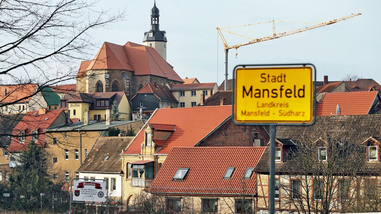 Stadtansicht von Mansfeld, Sachsen-Anhalt Stadtansicht von Mansfeld, Sachsen-Anhalt