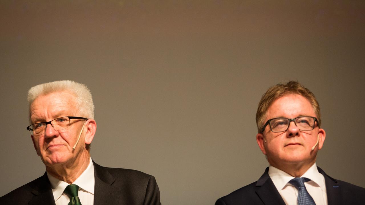 Wahl in Baden-Württemberg: Die Spitzenkandidaten der Grünen und der CDU, Winfried Kretschmann und Guido Wolf Wahl in Baden-Württemberg: Die Spitzenkandidaten der Grünen und der CDU, Winfried Kretschmann und Guido Wolf