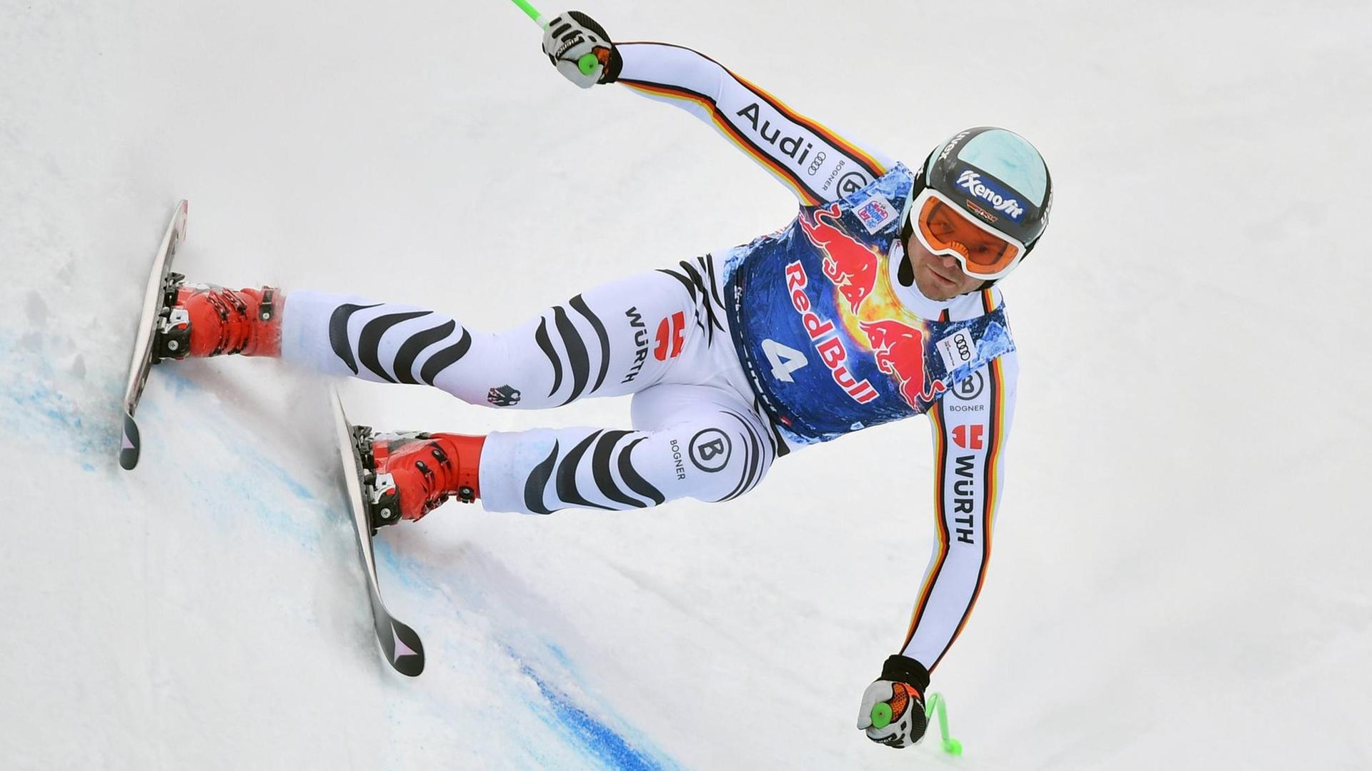 Skirennläufer Andreas Sander beim Rennen in Kitzbühel. Skirennläufer Andreas Sander beim Rennen in Kitzbühel.