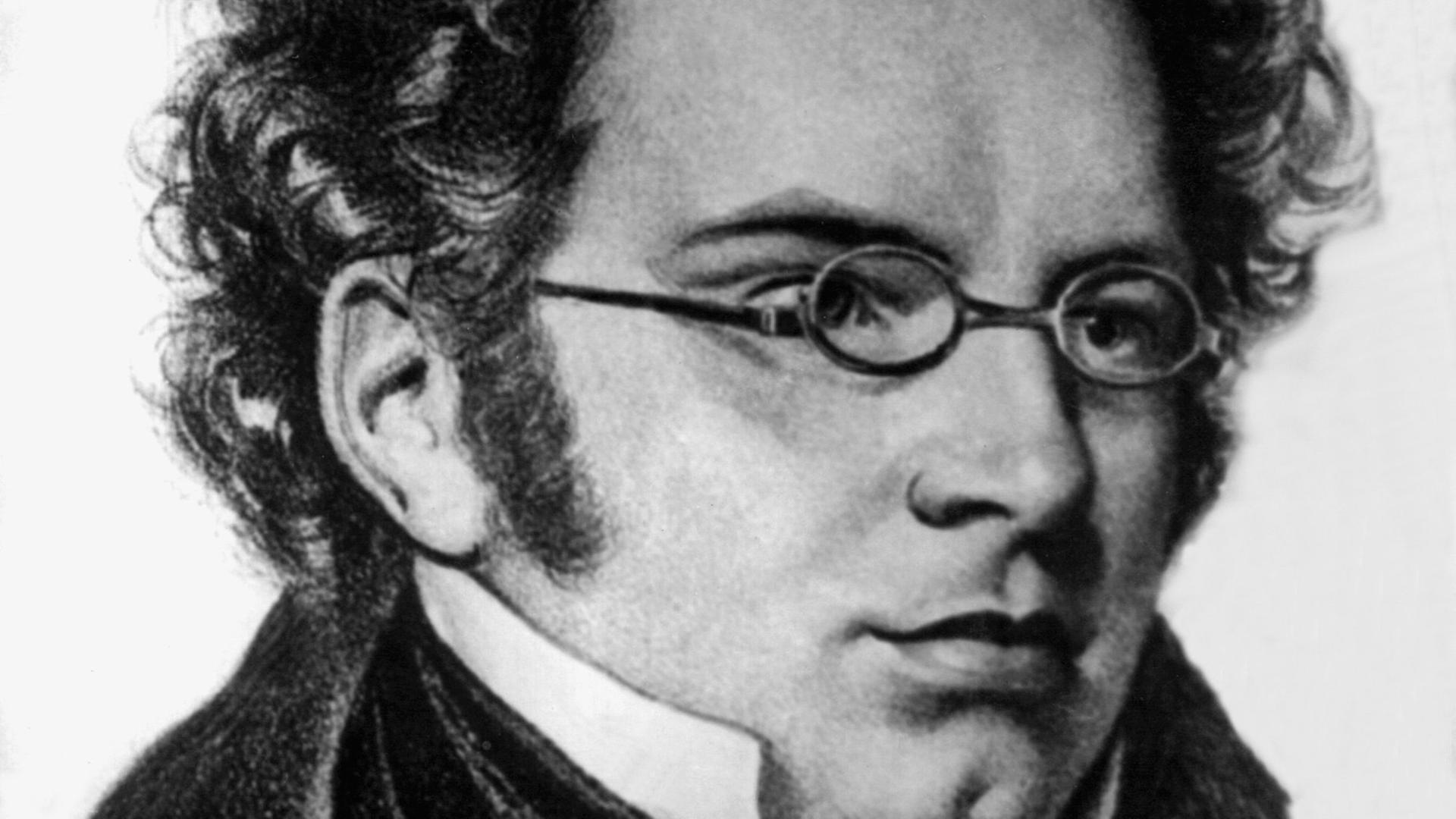 Der österreichische Musiker und Komponist Franz Schubert (1797 – 1828) in einer undatierten zeitgenössischen Darstellung Der österreichische Musiker und Komponist Franz Schubert (1797 – 1828) in einer undatierten zeitgenössischen Darstellung