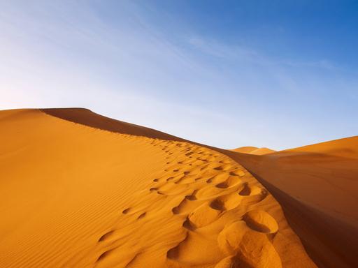 Treibsand in der Wüste Dunhuang, Gansu, China
