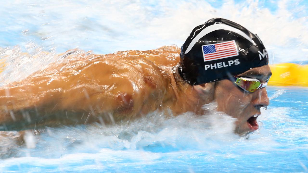 Der amerikanische Schwimmer Michael Phelps bei den Olympischen Spielen 2016 in Rio de Janeiro Der amerikanische Schwimmer Michael Phelps bei den Olympischen Spielen 2016 in Rio de Janeiro