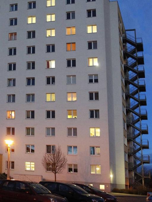 Das Studentenwohnheim Weinbergweg der Martin-Luther-Universität in Halle.