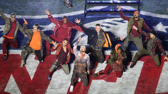 Justin Timberlake bei seiner Halbzeitshow beim Super Bowl 2018