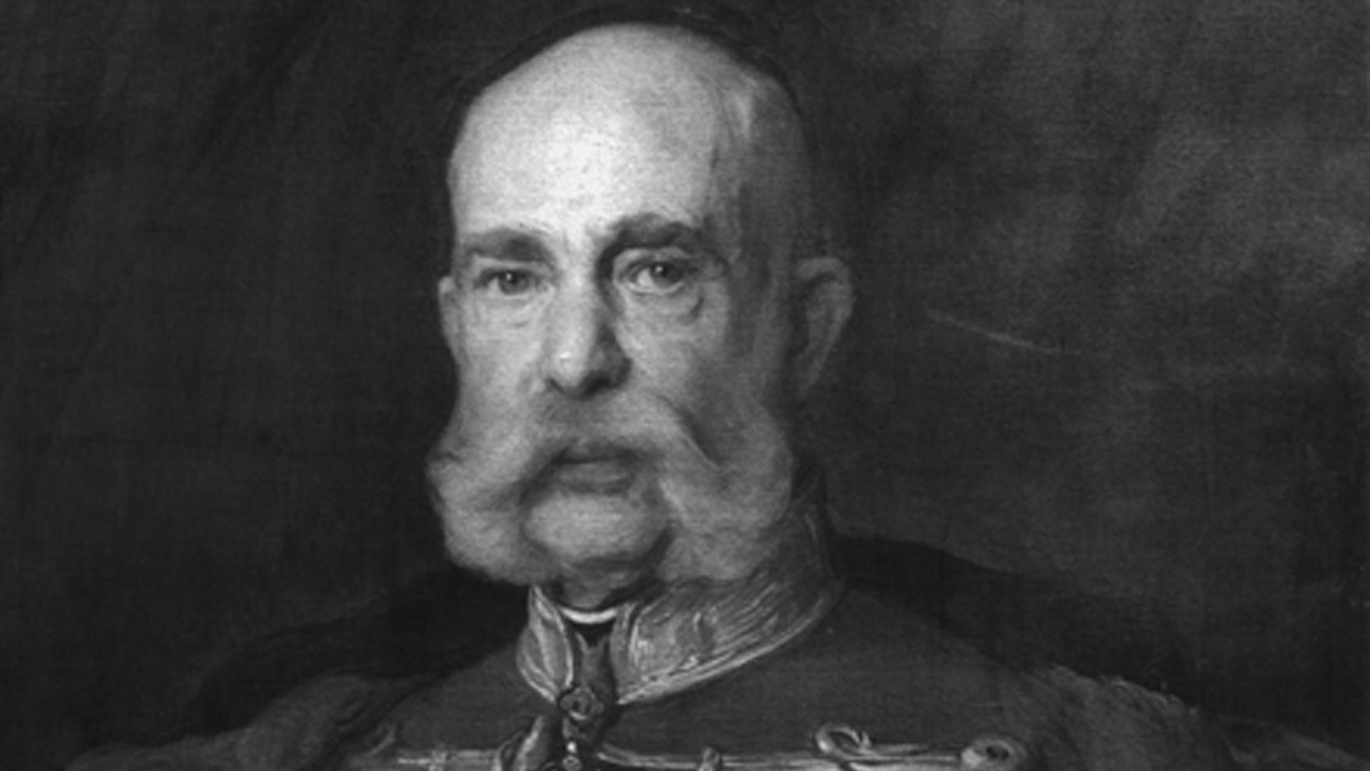 Kaiser Franz Joseph I. von Österreich, Gemälde von E. Laszor, 1899 Kaiser Franz Joseph I. von Österreich, Gemälde von E. Laszor, 1899