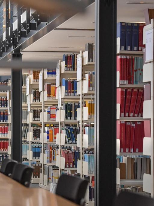 Blick in die leere Bibliothek der Europa-Universität Viadrina