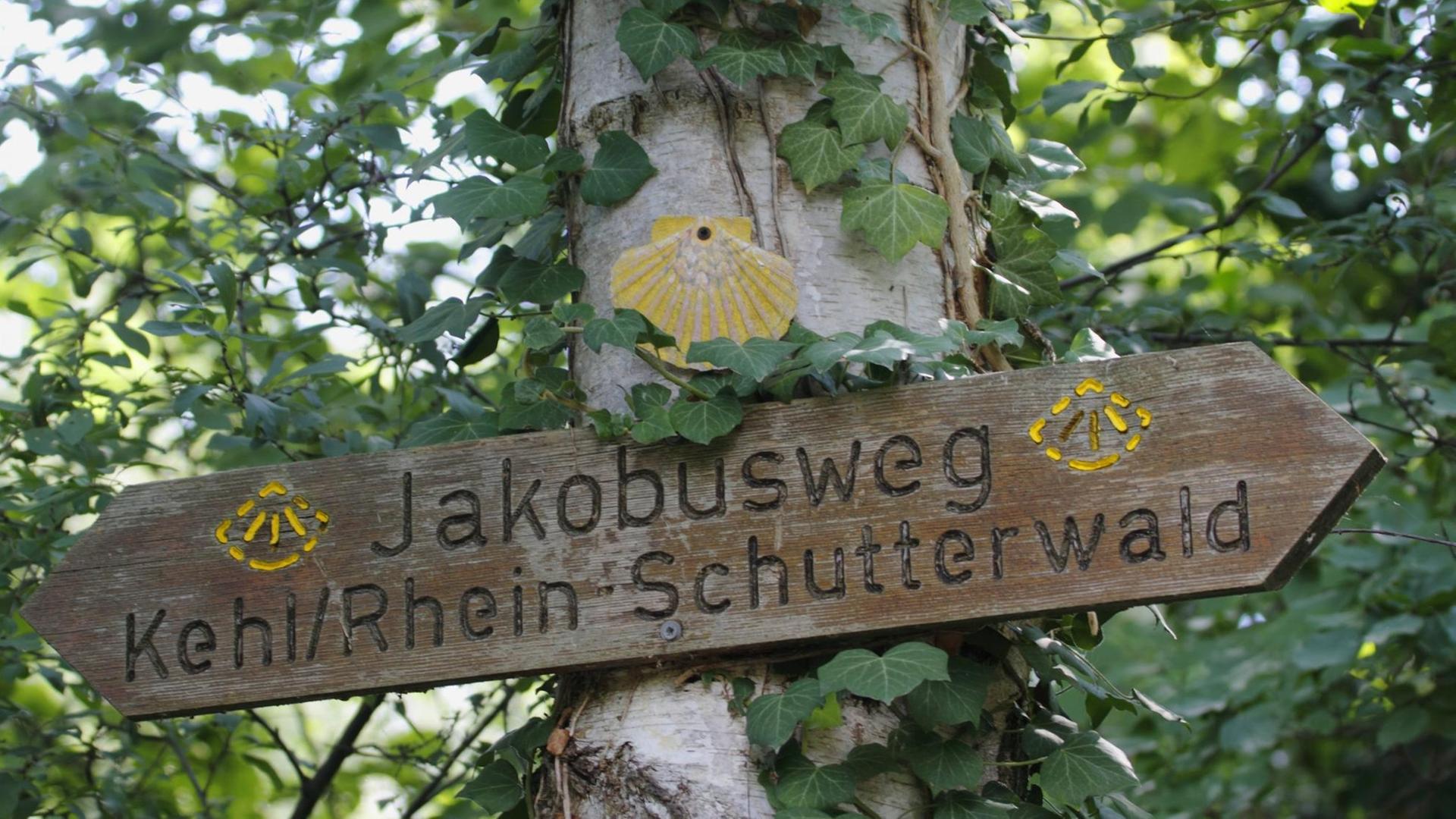 Wegweiser am Jakobusweg. Wegweiser am Jakobusweg.