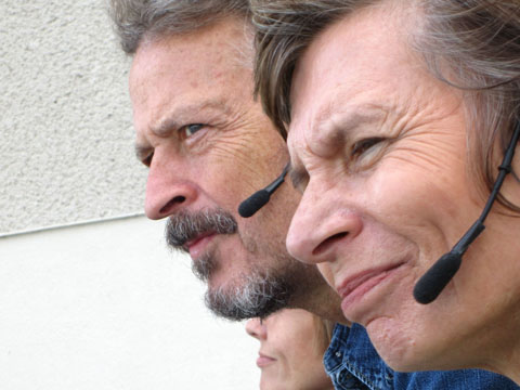 Am Rhein: Wolfgang Niedecken und Renate Schönfelder Am Rhein: Wolfgang Niedecken und Renate Schönfelder