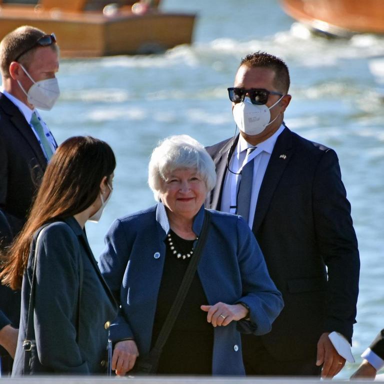 US-Finanzministerin Janet Yellen beim Finanzministertreffen der G20 am 9.7.2021 in Venedig