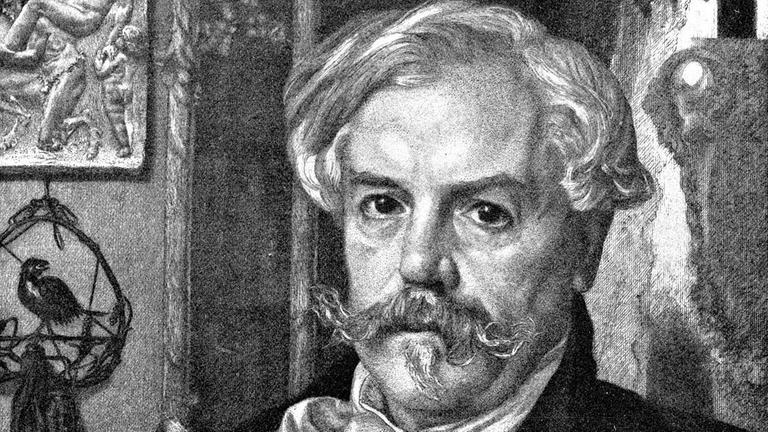 Zeitgenössische Darstellung des französischen Schriftstellers Edmond Huot Goncourt (1822-1896). Zeitgenössische Darstellung des französischen Schriftstellers Edmond Huot Goncourt (1822-1896).