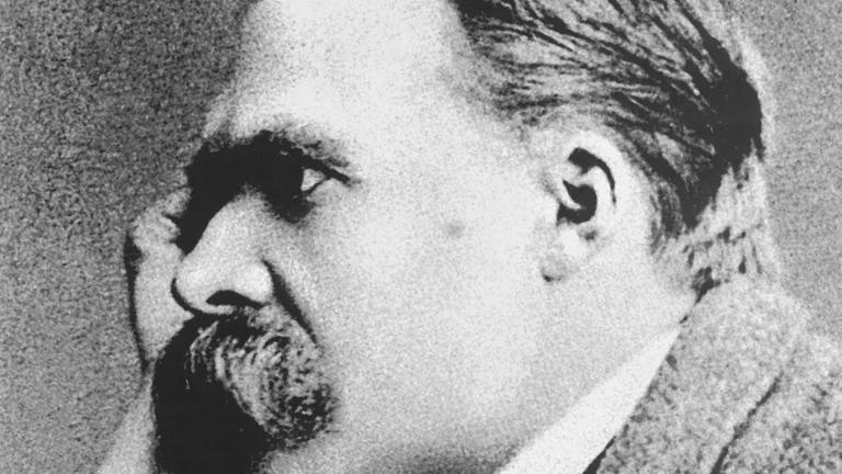 Friedrich Nietzsche auf der Repro eines undatierten Plakates. Friedrich Nietzsche auf der Repro eines undatierten Plakates.