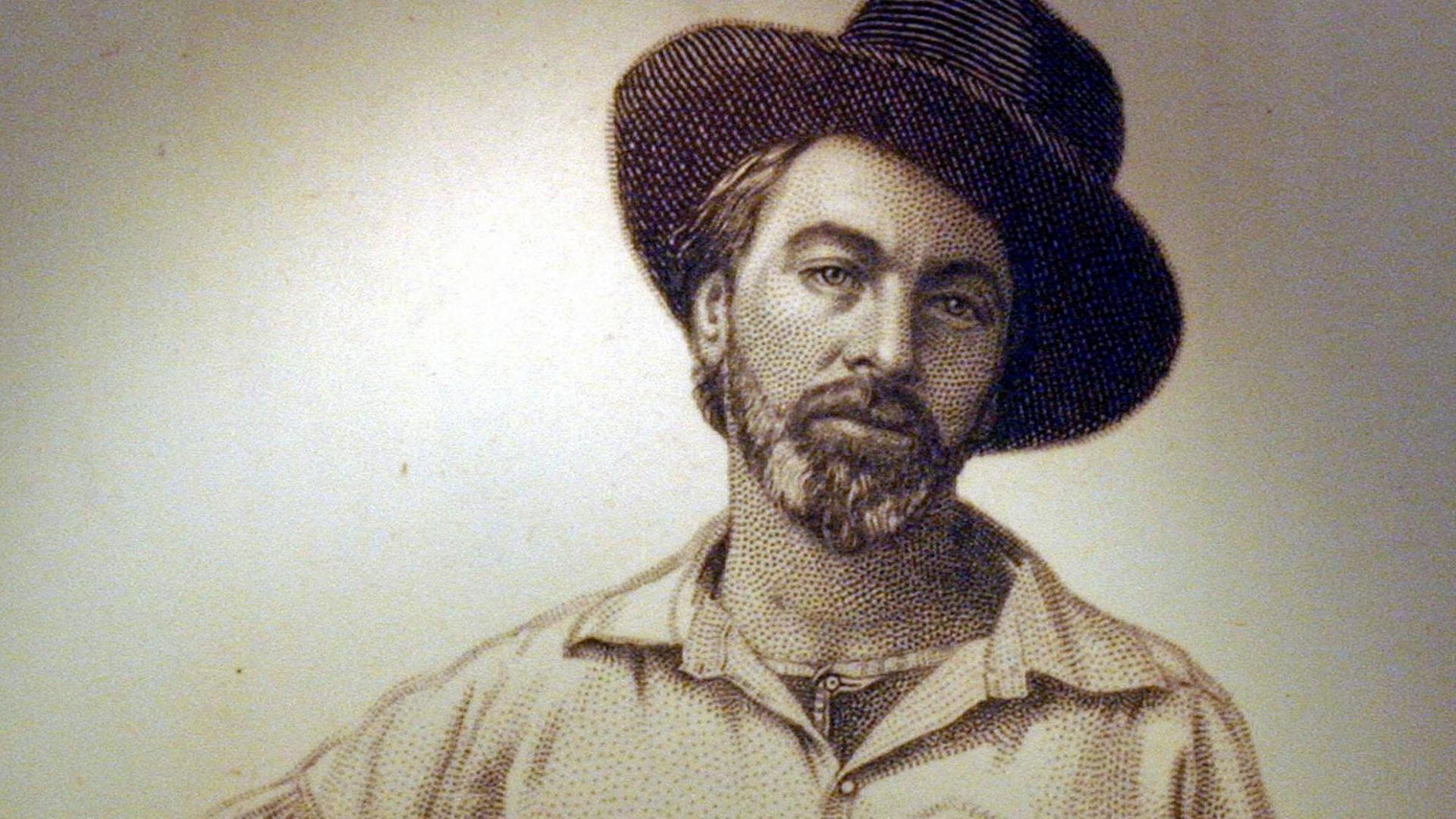 Der US-amerikanische Schriftsteller Walt Whitman (1819 – 1892) Der US-amerikanische Schriftsteller Walt Whitman (1819 – 1892)