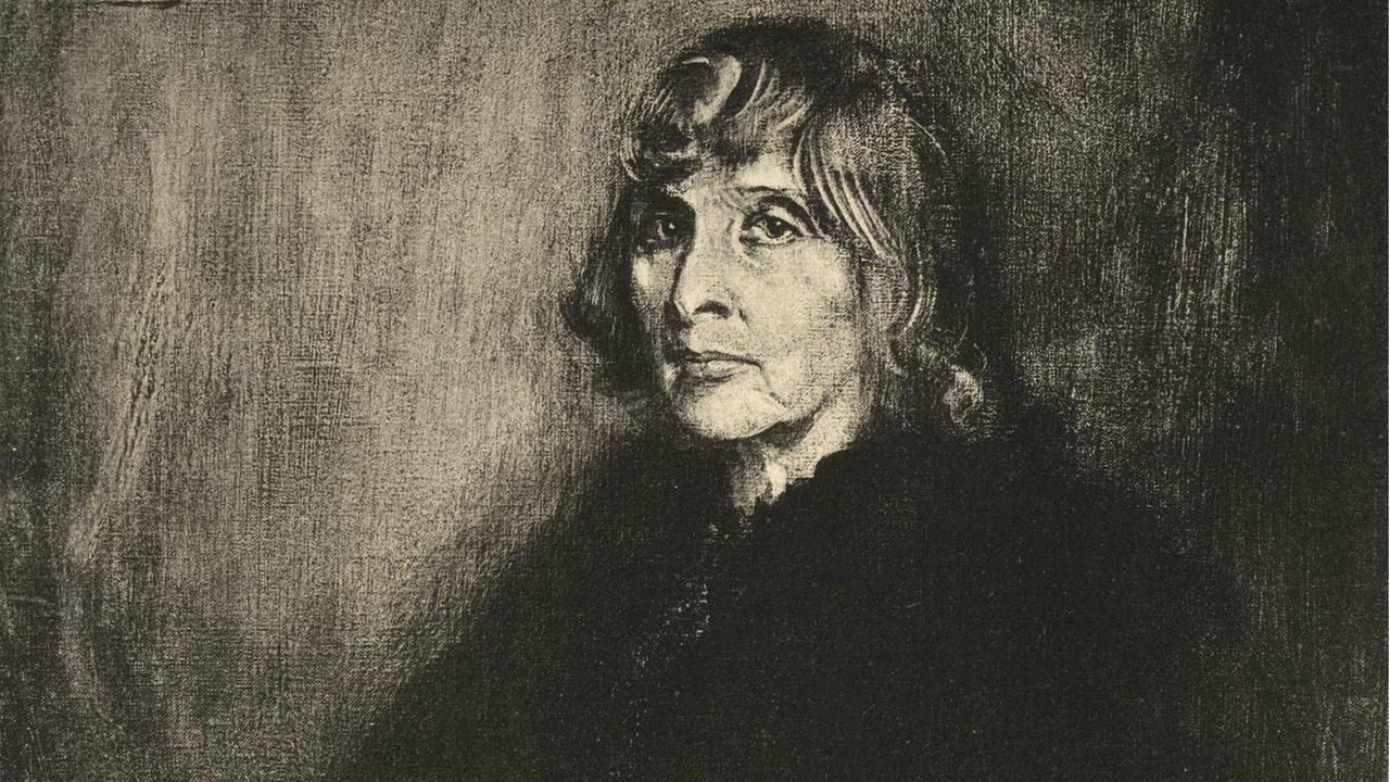 Die Frauenrechtlerin Hedwig Dohm in einem Gemälde aus dem Jahr 1894