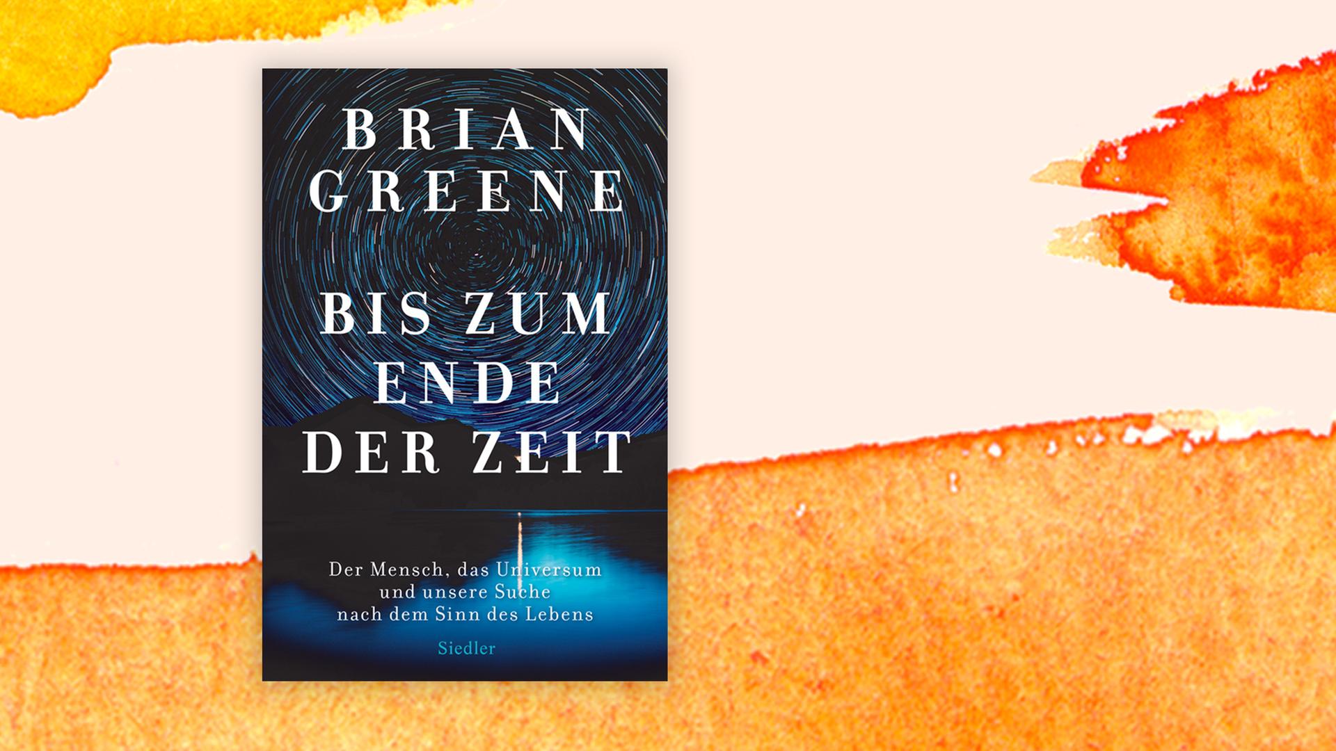 Buchcover "Bis zum Ende der Zeit" mit der Langzeitbelichtung des Sternenhimmels, vor einem Aquarell-Hintergrund Buchcover "Bis zum Ende der Zeit" mit der Langzeitbelichtung des Sternenhimmels, vor einem Aquarell-Hintergrund