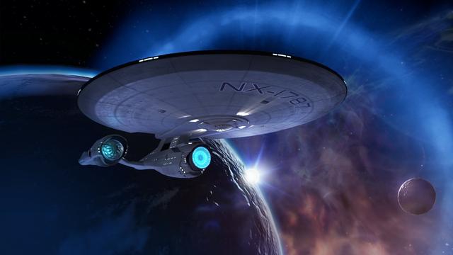 Eine Darstellung des Raumschiffs aus dem Spiel "Star Trek Bridge Crew" (Bild: Ubisoft / Star Trek Bridge Crew)