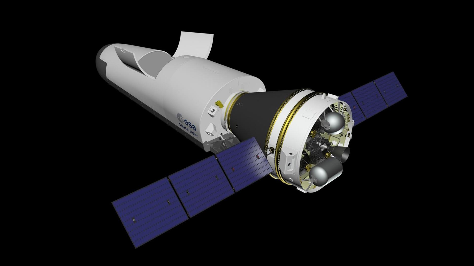 Der Space Rider der Europäischen Raumfahrtagentur ESA soll als wiederverwendbare, unbemannte Raumfähre für Forschungszwecken im Erdorbit eingesetzt werden.