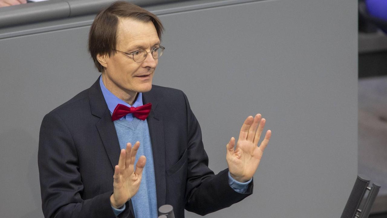 Karl Lauterbach SPD, spricht im Bundestag Karl Lauterbach SPD, spricht im Bundestag