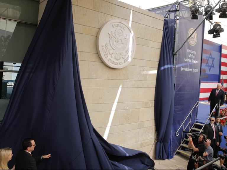 Das Foto zeigt die Einweihung der US-Botschaft in Jerusalem.