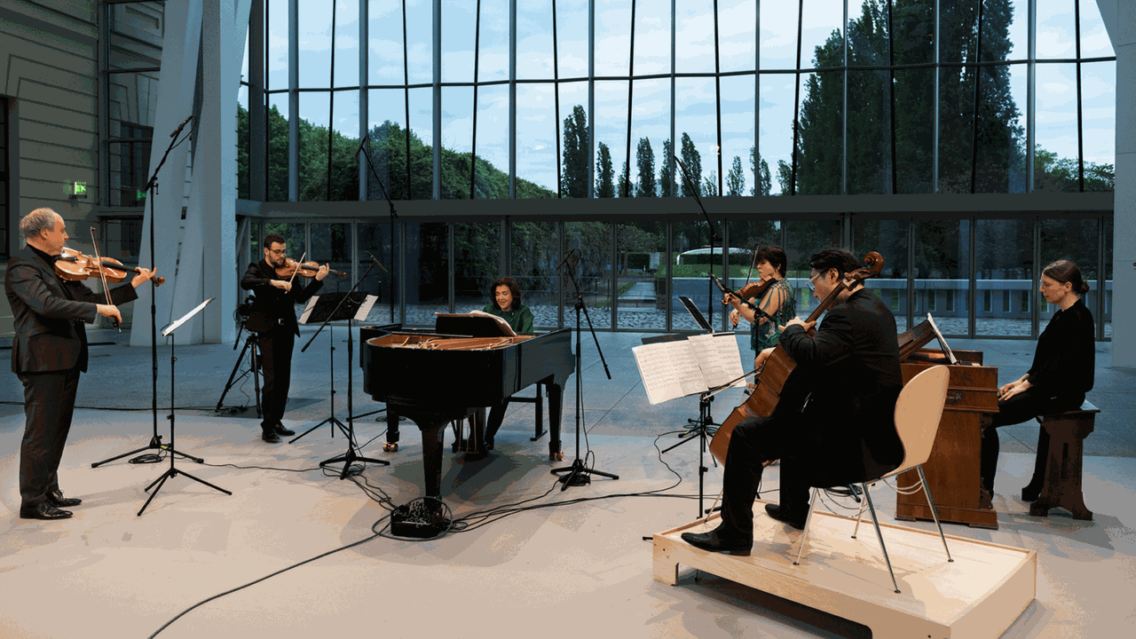 Hartmut Rohde, Yamen Saadi, Elena Bashkirova, Mihaela Martin, Tim Park, Heike Gneiting (v.l.n.r.) beim Eröffnungskonzert von Intonations 2020 im Jüdischen Museum Berlin am 12.5.2020 beim Eröffnungskonzert von Intonations 2020 im Jüdischen Museum Berlin am 12.5.2020 Hartmut Rohde, Yamen Saadi, Elena Bashkirova, Mihaela Martin, Tim Park, Heike Gneiting (v.l.n.r.) beim Eröffnungskonzert von Intonations 2020 im Jüdischen Museum Berlin am 12.5.2020 beim Eröffnungskonzert von Intonations 2020 im Jüdischen Museum Berlin am 12.5.2020