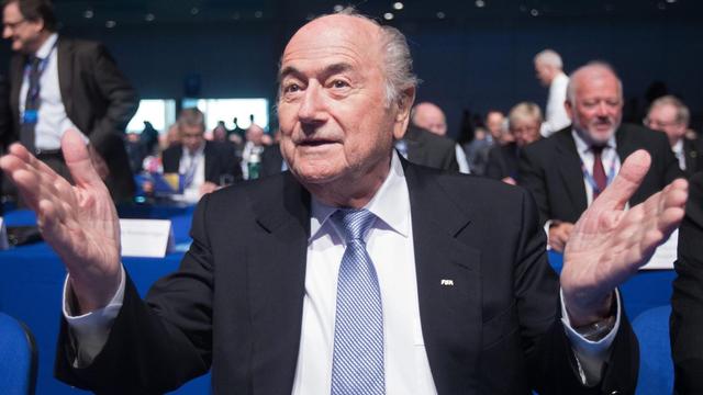 FIFA-Präsident Sepp Blatter beim UEFA-Kongress im März 2015