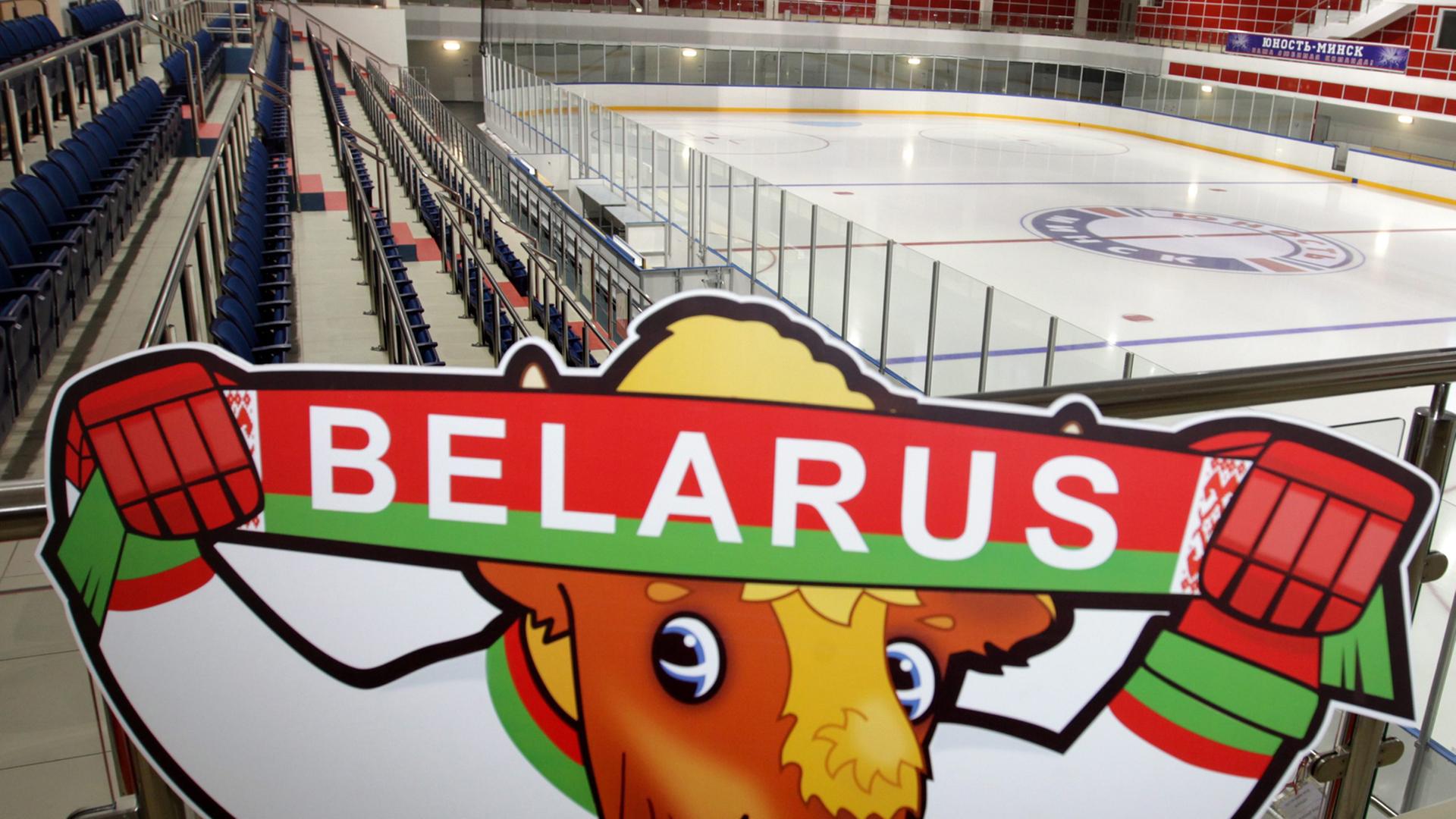 Maskottchen von Weißrussland für die Eishockey-Weltmeisterschaft 2014 in Minsk