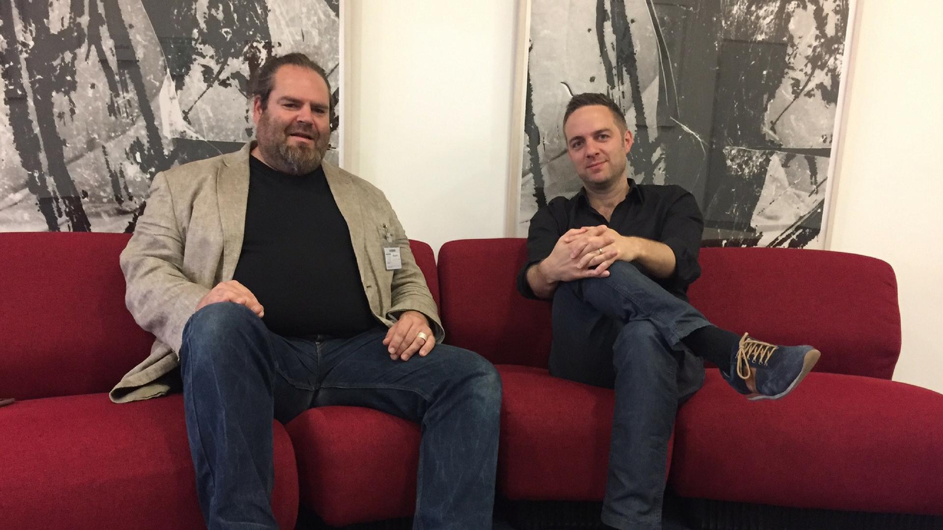 Christian Linker (l) und Martin Schäuble (r) als Gäste im Deutschlandfunk Christian Linker (l) und Martin Schäuble (r) als Gäste im Deutschlandfunk