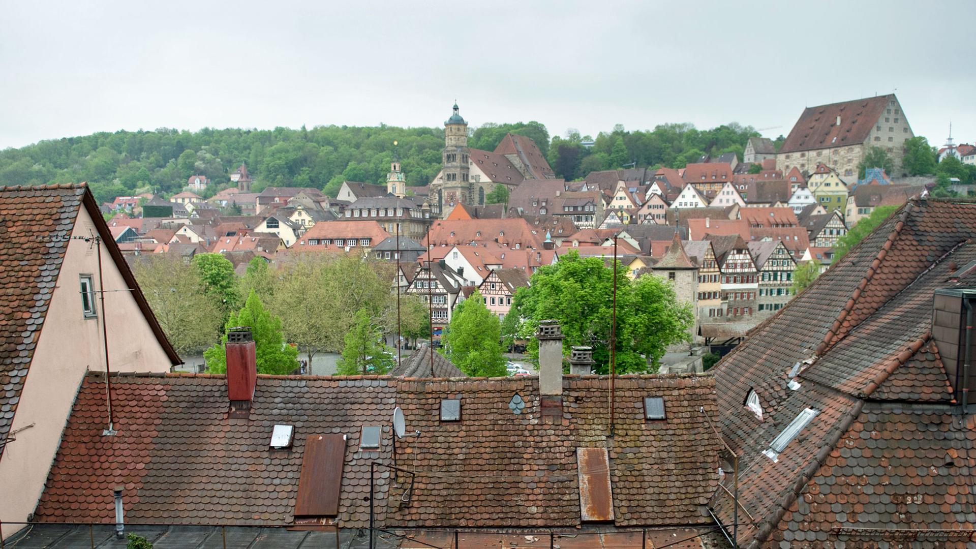 Stadtansicht von Schwäbisch Hall in Baden-Württemberg Stadtansicht von Schwäbisch Hall in Baden-Württemberg