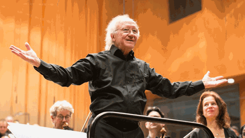 Der Komponist, Dirigent und Oboist Heinz Holliger beim Eröffnungskonzert von Ultraschall Berlin 2018