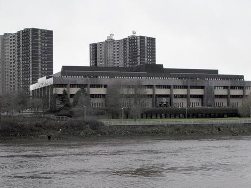 Blick auf das Polizeihauptquartier in Glasgow.