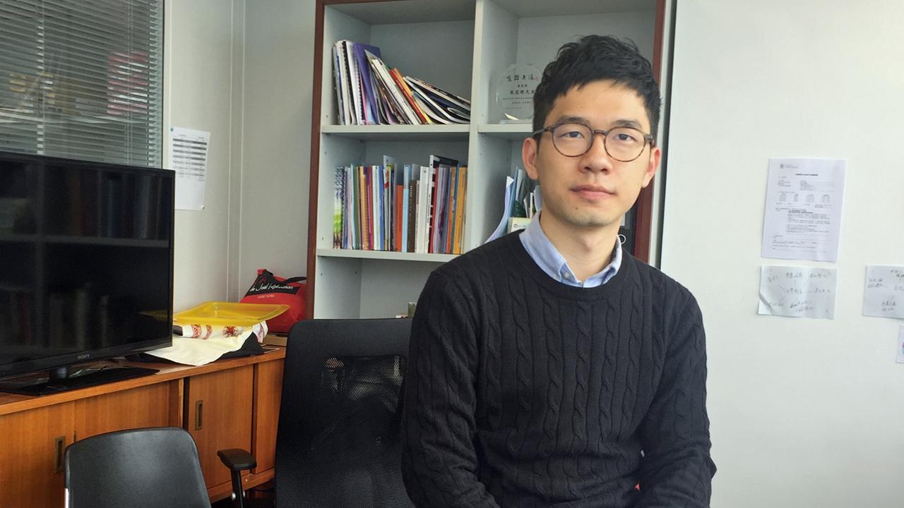 Nathan Law, Abgeordneter der Partei "Demosisto". Nathan Law, Abgeordneter der Partei "Demosisto".
