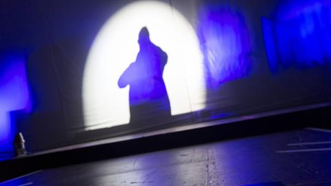 Der Schatten eine Rap-Musikers