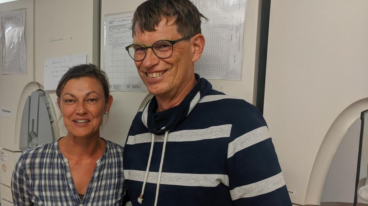 Sepsis-Schwester Martina Gerber und der Mediziner Matthias Gründling von der Uni Greifswald. Sepsis-Schwester Martina Gerber und der Mediziner Matthias Gründling von der Uni Greifswald.