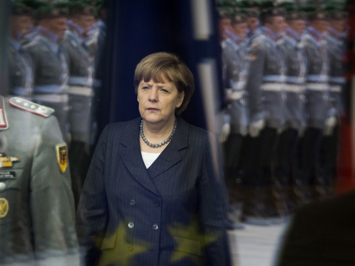 Angela Merkel am Dienstag Angela Merkel am Dienstag