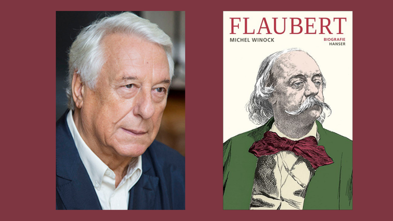 Der Autor Michel Winock und das Buchcover von „Flaubert. Biografie“ Der Autor Michel Winock und das Buchcover von „Flaubert. Biografie“