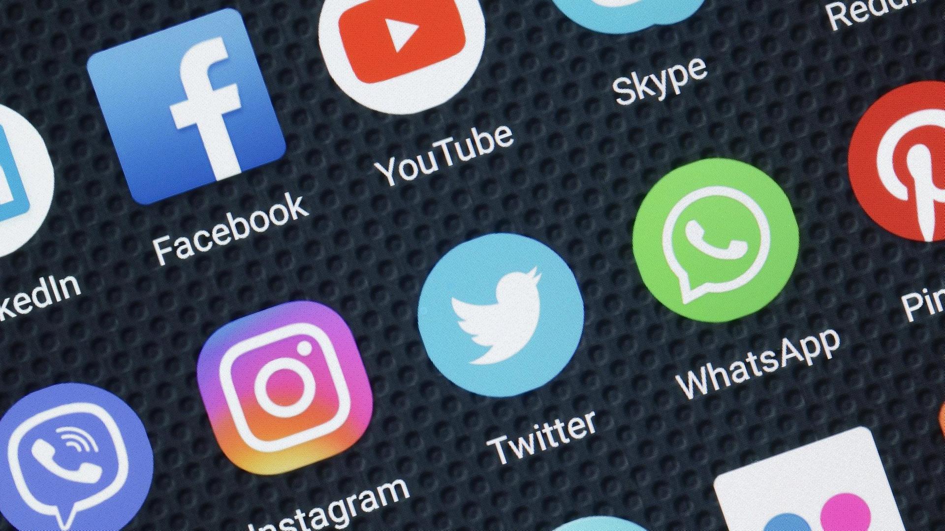 Social Media Apps auf einem Smartphone Social Media Apps auf einem Smartphone