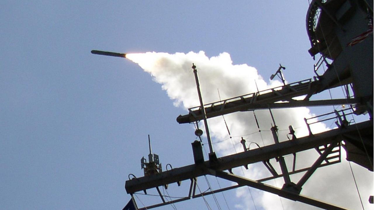 Abschuss einer US-Tomahawk-Rakete Abschuss einer US-Tomahawk-Rakete