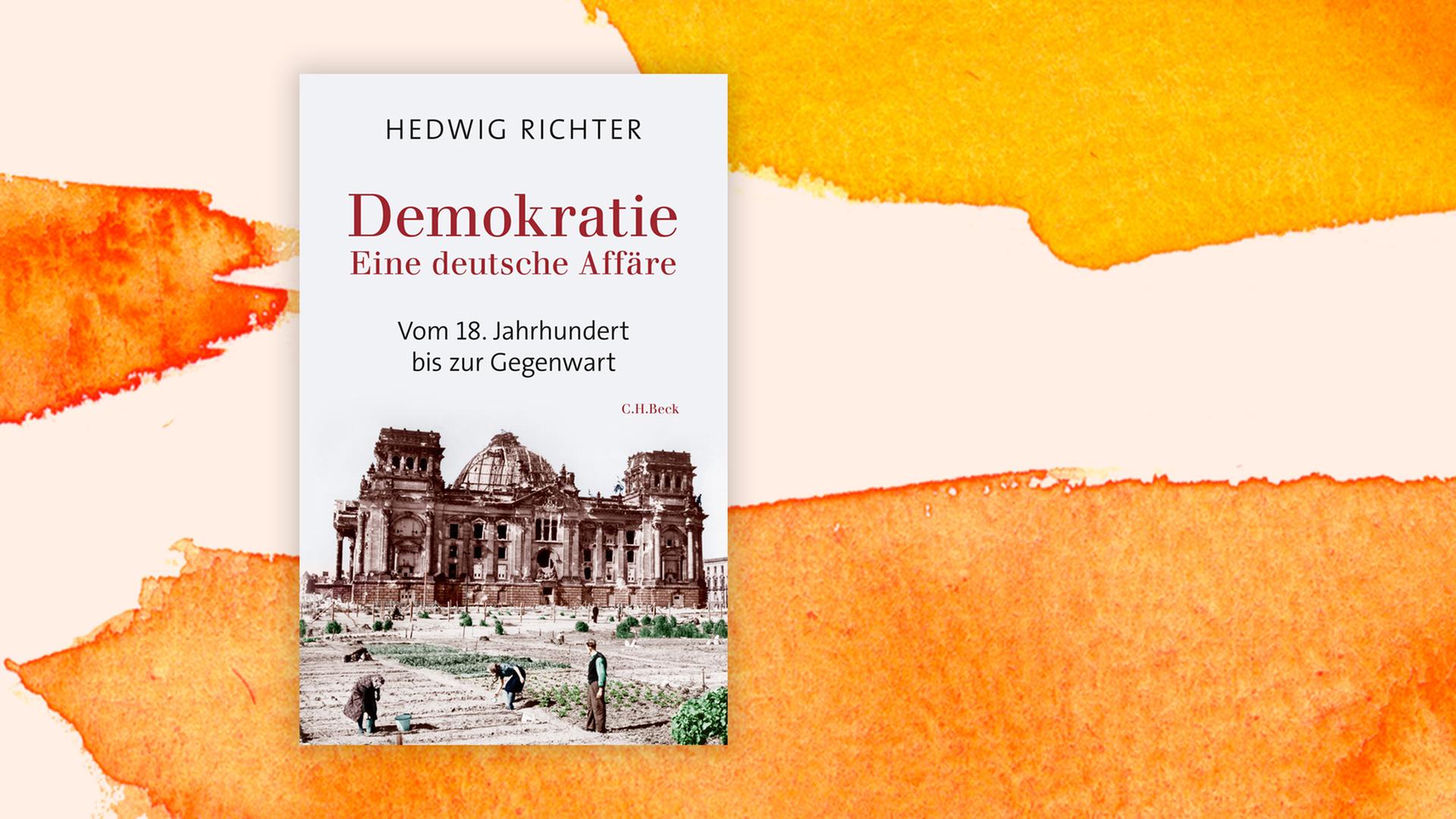 Das Buchcover "Demokratie" von Hedwig Richter ist vor einem grafischen Hintergrund zu sehen. Das Buchcover "Demokratie" von Hedwig Richter ist vor einem grafischen Hintergrund zu sehen.