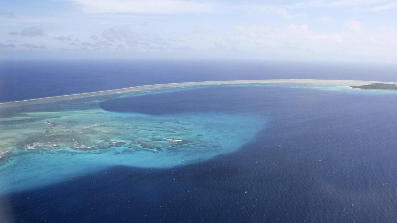 Das Bikini-Atoll, das zu den Marshall-Inseln gehört. Das Bikini-Atoll, das zu den Marshall-Inseln gehört.